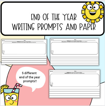 Preview of End of the Year Writing Prompts!