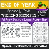 End of the Year Writing Prompts with Pictures | 3rd Grade 