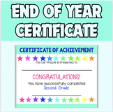 End of the Year Year Certificate of Achievement/Promotion 