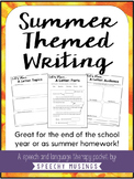 End of the Year/Summer Writing Worksheets Freebie
