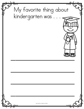 Preview of End of the school year writing prompt- Kindergarten