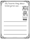 End of the school year writing prompt- Kindergarten