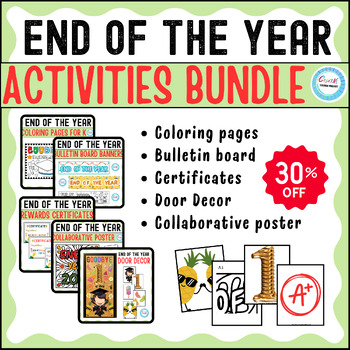 Preview of End of the year Activities BUNDLE,Coloring Sheets,certificates,door decoration