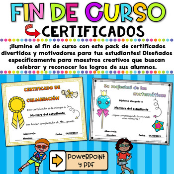 End of the year All about my friend Awards Spanish Editable | TPT