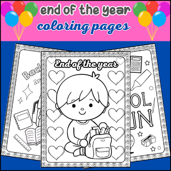 Preview of End of the year Coloring Pages