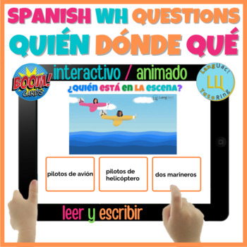 Preview of WHAT questions Quién Dónde Qué | en Espanol