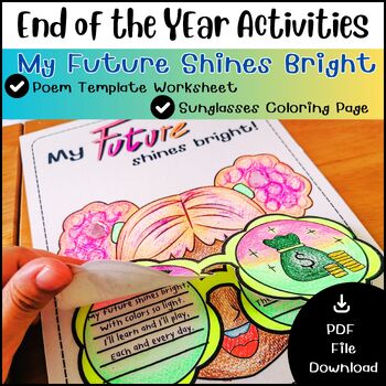 Preview of End of the year activities 3rd 4th 5th 6th grade / summer coloring pages