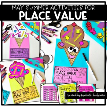 Preview of End of the year activities Summer Math Review Place Value 1st grade 2nd grade