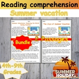 End of the year activities Summer vacation Reading compreh