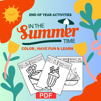 Preview of End of the year activities no prep: Summer Activities Bundle: language art games