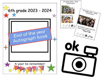 Preview of End of the year autograph book and or scrapbook.