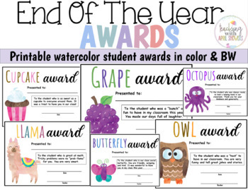 Preview of End of the year awards