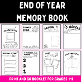 End of the year coloring memory book & signature pages