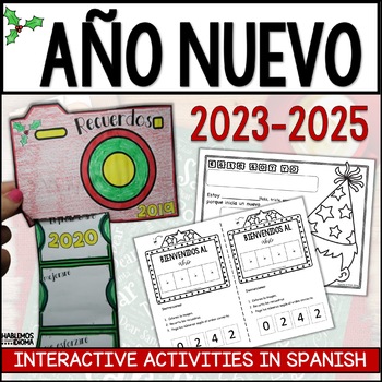 Preview of Actividades para año nuevo | New year 2023-2025 craftivities in SPANISH