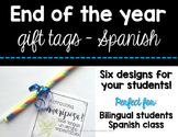 End of the year gift tags - SPANISH