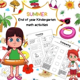 End of  the year kindergarten Activities-Summer themed Mat