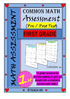 Preview of End of the year math assessment 1st grade