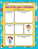 End of the year reflection activity worksheet