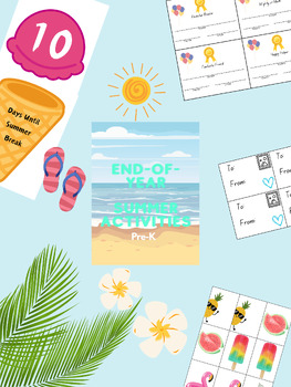 Preview of End-of-year Activities Summer Printables Pre-K and Kindergarten 