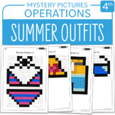 End of year Activity - Summer Outfits - Math Mystery Pictu