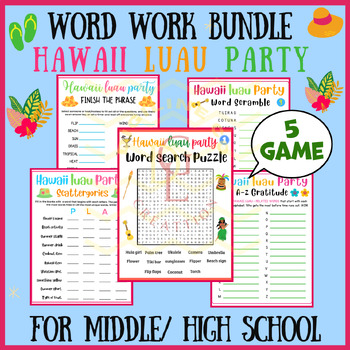 Preview of End of year Hawaii Word independent work BUNDLE writing craft small group 6th