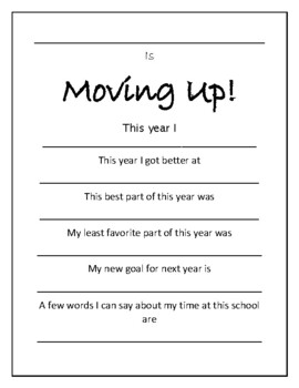 end of year moving up graduation fun worksheets elementary or middle school