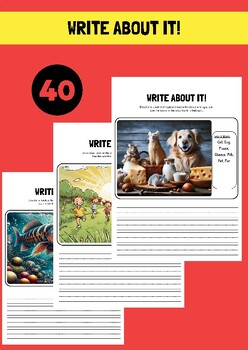 Preview of End of year : Picture-Based Writing Prompts Reading Comprehension Quick write