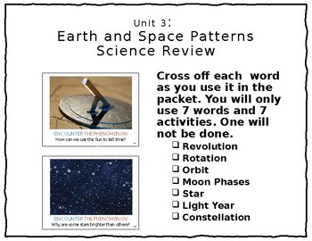 Preview of End of year Science 4th Grade Vocabulary Review