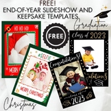 End of year Slideshow/Graduation Templates- Editable