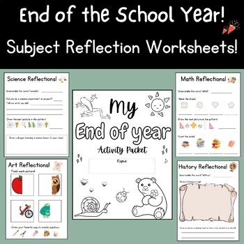 Preview of End of year/Subject & Classroom Reflections! 15 Engaging Worksheets!