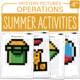 End of year - Summer Activities - Math Mystery Pictures Gr