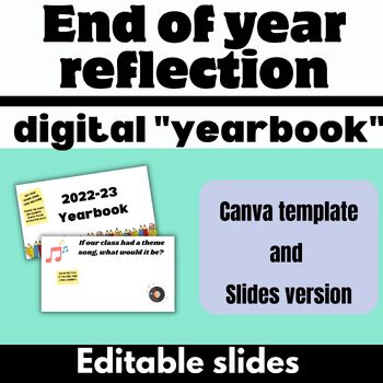 yearbook reflection assignment