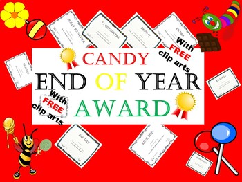 Preview of End of year awards Editable Candy Awards, free clip arts black & white & colour