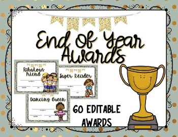 Preview of End of year awards/class certificates - Editable