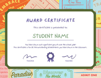 Preview of End of year certificate