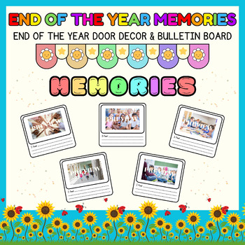 Preview of End of year memories Door Decor & Bulletin Board l Spring & Summer writing craft