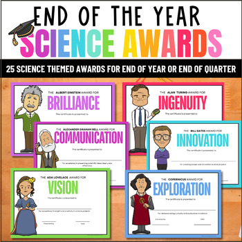 Preview of End of year or End of Quarter Science Award Certificates