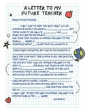 Preview of End of year student letter to future teacher - Guided writing