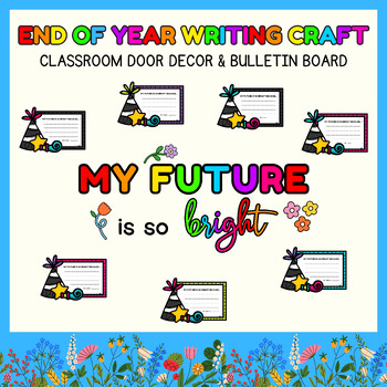 Preview of congratulations End of year writing craft l Spring Door Decor & Bulletin Board