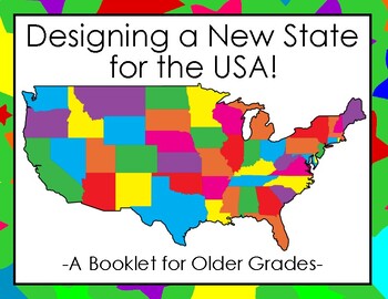 Preview of End or Beginning of the Year Social Studies Activity: Designing a New State