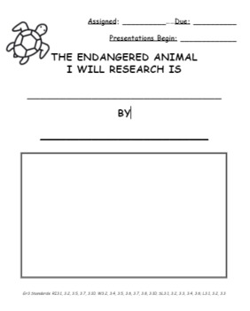 Preview of Endangered Animal Report and Project 