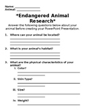 Endangered Animal Google Slides/PPT Research Project