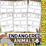 Endangered Animal Research Project | Animals Worksheet Hab
