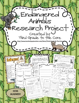 Endangered Species Graphic Organizer by Miss A's Science Lab