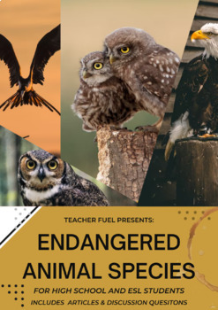 Preview of Endangered Animal Species Reading Comprehension - Advance/Intermediate lvls