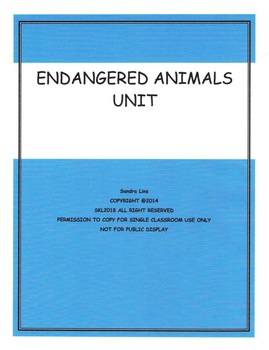 Preview of Endangered Animal Unit