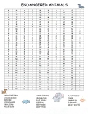 endangered animals word search worksheets teaching resources tpt