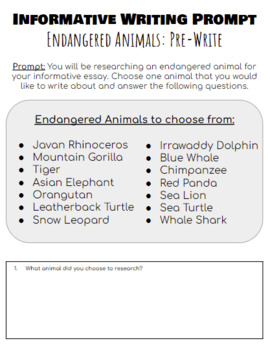 endangered species of animals essay