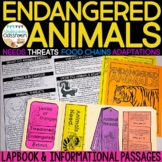 Endangered Animals Lapbook & Passages | Endangered Species