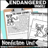 Endangered Animals Nonfiction Research Unit Writing Inform